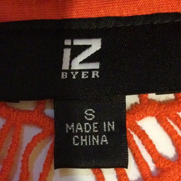 iZ Byer burnt orange 3/4 sleeve with lace top - Picture 5 of 11